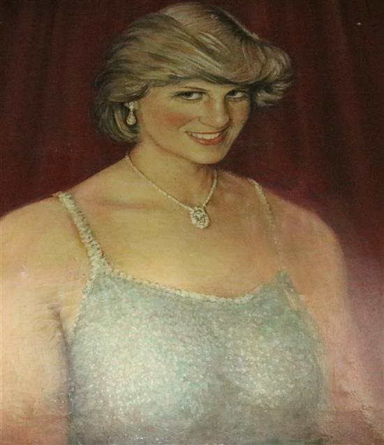 Oil of Lady Diana  by Bowen(-)